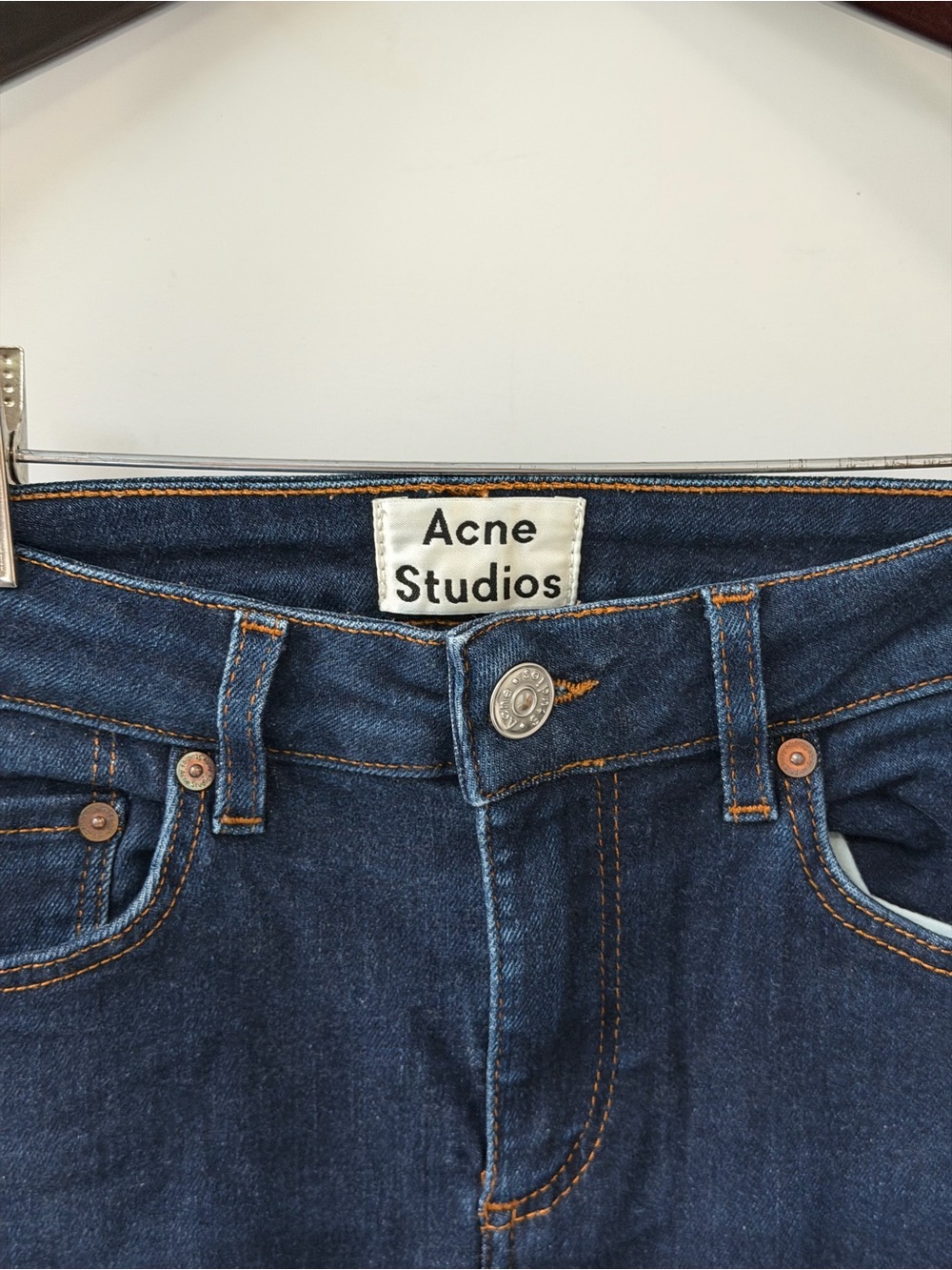 Acne Studios High-Rise Dark Blue Denim Jeans